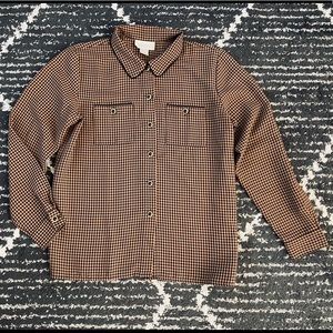 Chic vintage houndstooth blouse